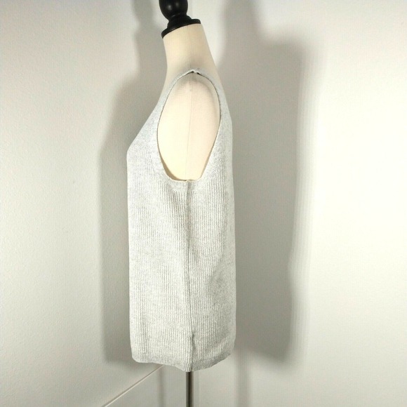 Gap Sweater Womens Large Gray Longline Tunic Vest Lagenlook Preppy Nautical Cozy - Picture 4 of 10